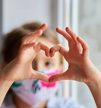 fingers in the shape of a heart