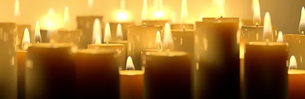 lit candles