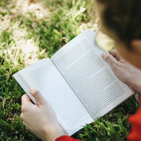 reading a book